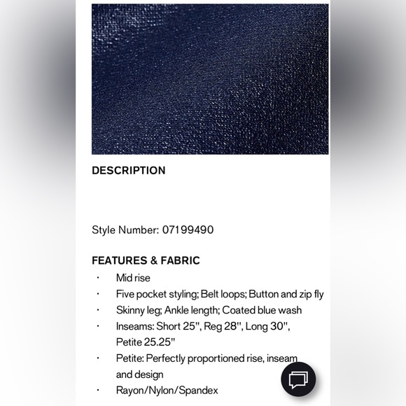 NWT! Express Mid Rise Coated Blue Skinny Jeans in 12 Short - Picture 8 of 8